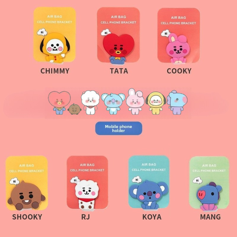Anime Merchandise Wholesale - BT21cartoon cute silicone handheld phone stand
