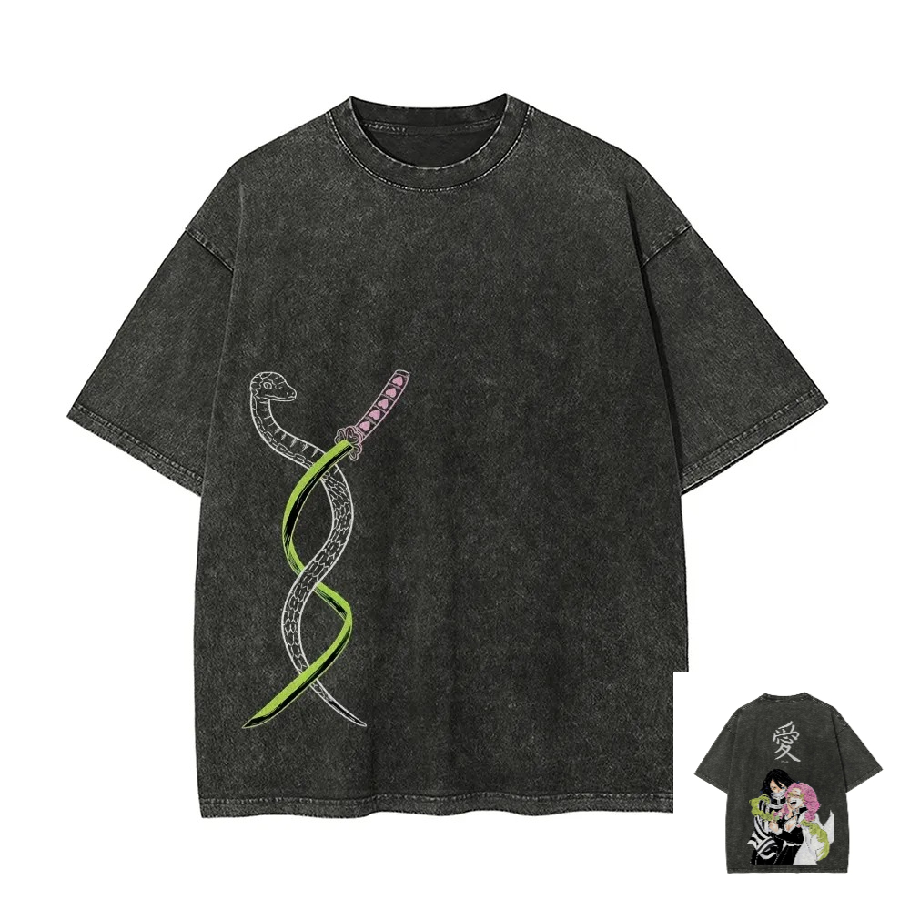 Kimetsu No Yaiba Washed T-Shir - Anime Merchandise Store In Japan recension och pris